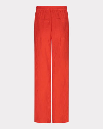 EsQualo Fancy Crinkle Trouser - Red