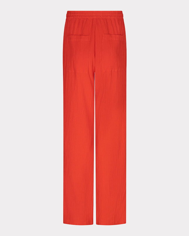 EsQualo Fancy Crinkle Trouser - Red
