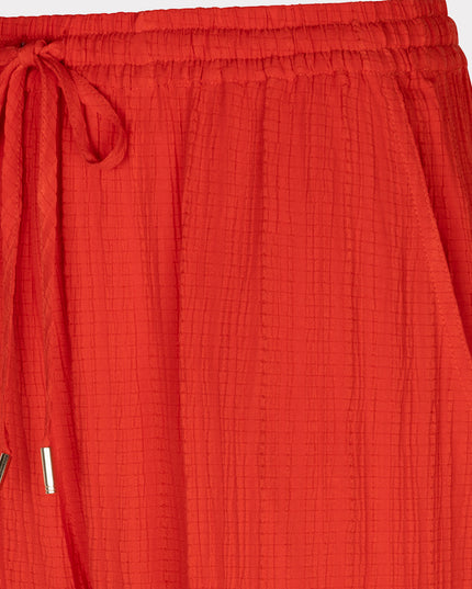 EsQualo Fancy Crinkle Trouser - Red