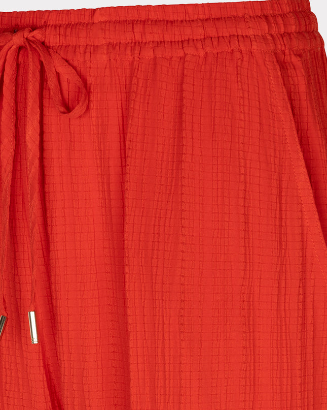 EsQualo Fancy Crinkle Trouser - Red