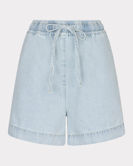 EsQualo Light Denim Drawstring Shorts