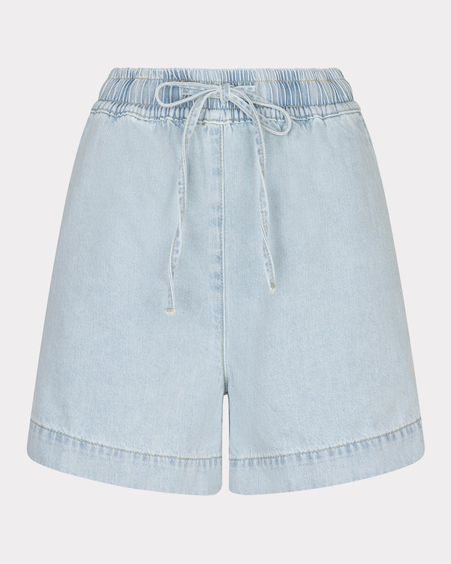 EsQualo Light Denim Drawstring Shorts