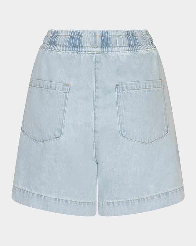EsQualo Light Denim Drawstring Shorts