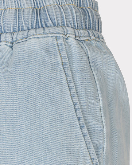 EsQualo Light Denim Drawstring Shorts