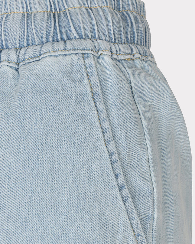 EsQualo Light Denim Drawstring Shorts