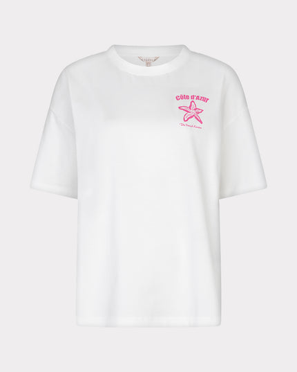 EsQualo “Star” T-Shirt - Off White/Pink