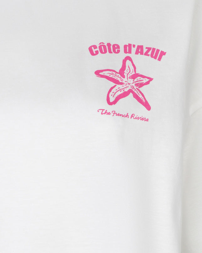 EsQualo “Star” T-Shirt - Off White/Pink