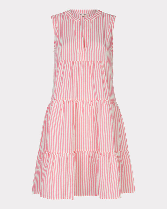 EsQualo Pinstripe Skater Dress - Pink