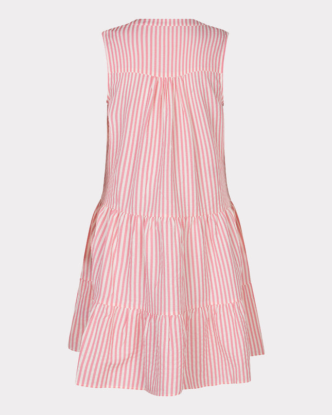 EsQualo Pinstripe Skater Dress - Pink