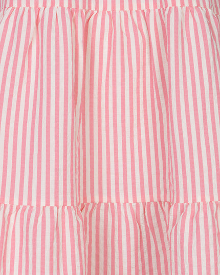 EsQualo Pinstripe Skater Dress - Pink