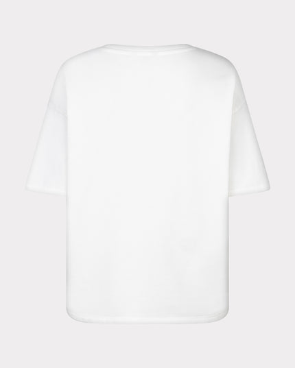 EsQualo “Amour” Terry T-Shirt - Off White/Red