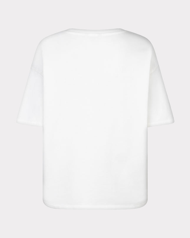 EsQualo “Amour” Terry T-Shirt - Off White/Red