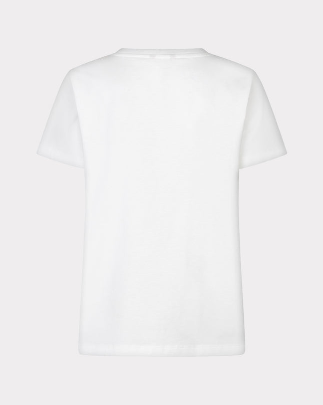 EsQualo “Palm” Embroidered T-Shirt - Off White/Black