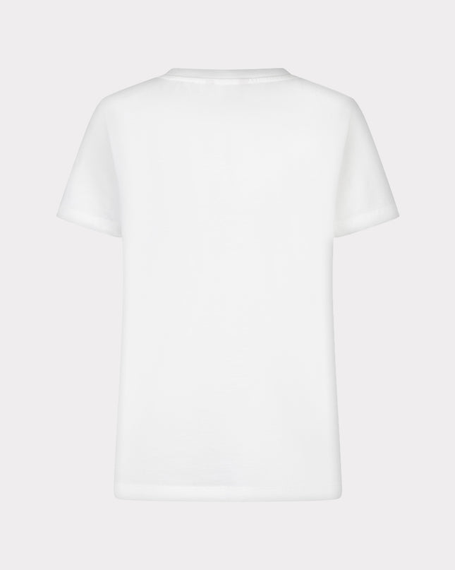 EsQualo “Soleil” Beaded T-Shirt - Off White/Green