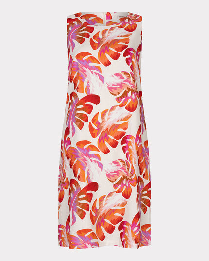 EsQualo “Wonders” Dress - Leaf Print
