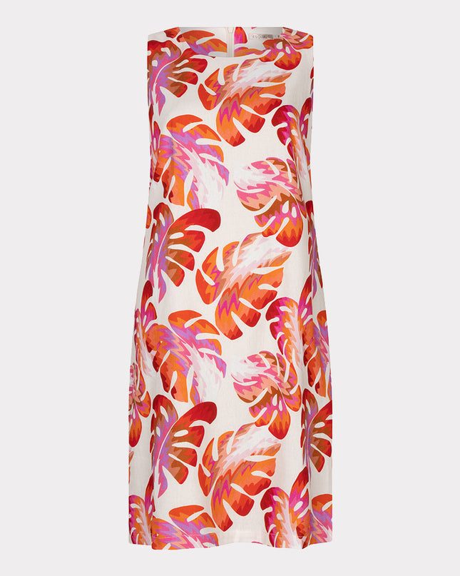 EsQualo “Wonders” Dress - Leaf Print