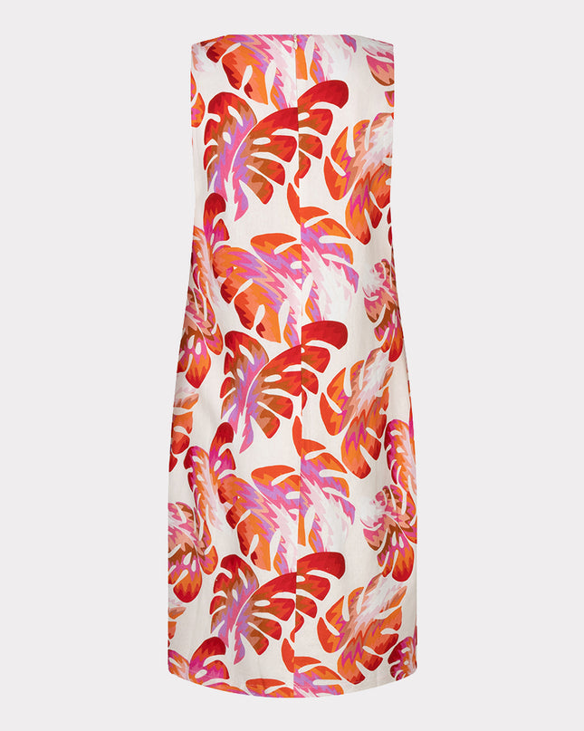 EsQualo “Wonders” Dress - Leaf Print