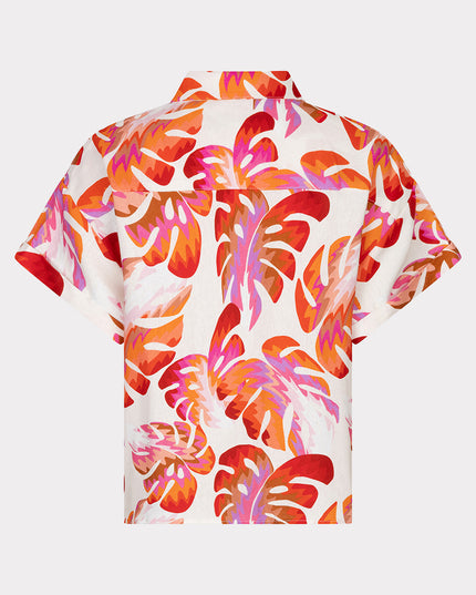 EsQualo “Wonders” Short Sleeve Shirt - Leaf Print