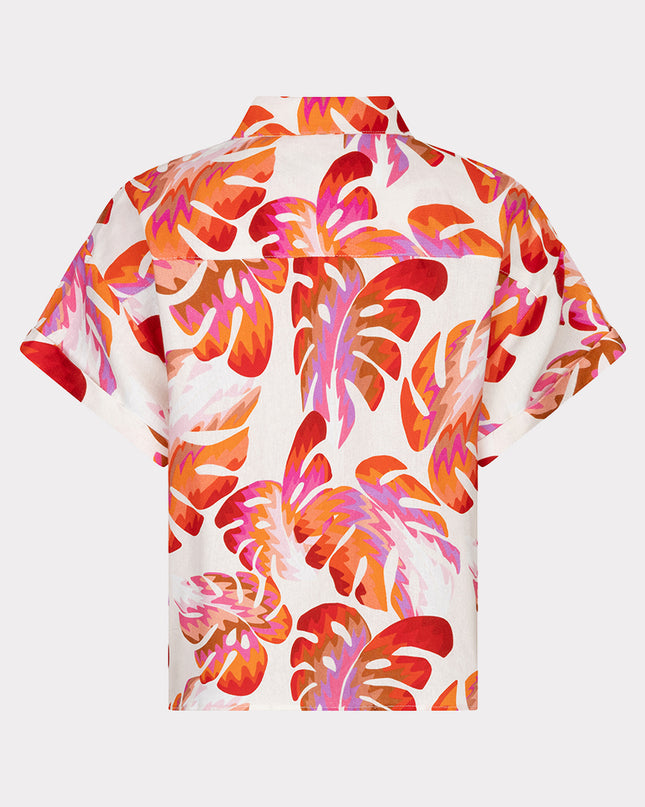 EsQualo “Wonders” Short Sleeve Shirt - Leaf Print