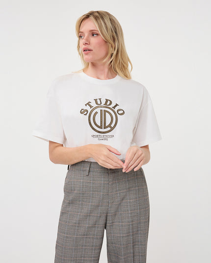 'Studio EsQualo' T-Shirt - Off White
