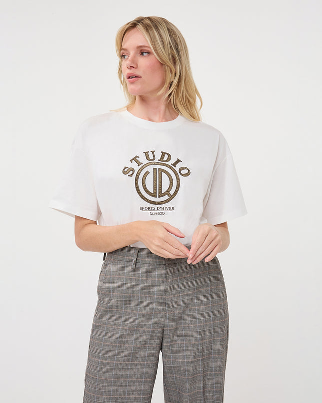 'Studio EsQualo' T-Shirt - Off White