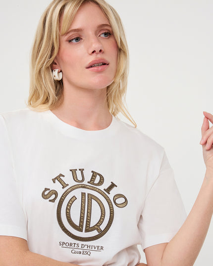 'Studio EsQualo' T-Shirt - Off White