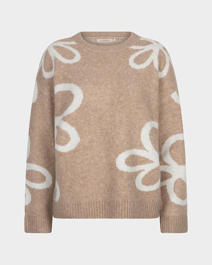 Intarsia Sweater - Sand Melange