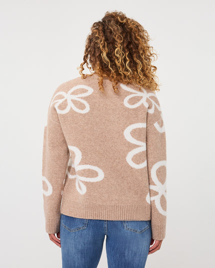 Intarsia Sweater - Sand Melange