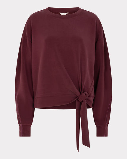 Knot Detail Modal Sweatshirt - Cacao