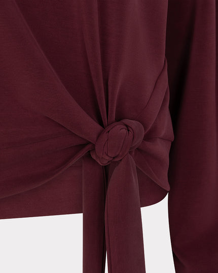 Knot Detail Modal Sweatshirt - Cacao