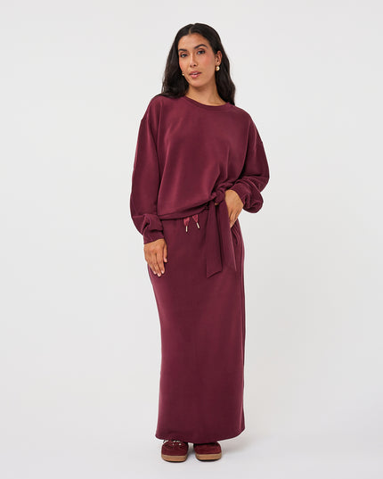 Knot Detail Modal Sweatshirt - Cacao