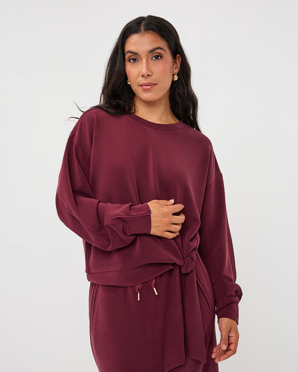 Knot Detail Modal Sweatshirt - Cacao