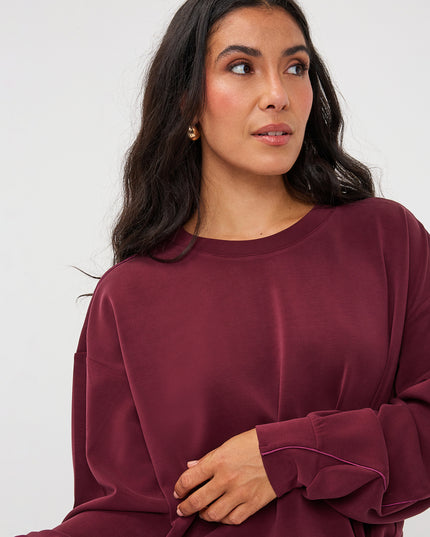 Knot Detail Modal Sweatshirt - Cacao