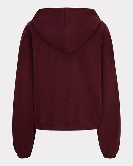 Luxe Modal Hooded Sweatshirt - Merlot
