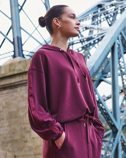 Luxe Modal Hooded Sweatshirt - Merlot