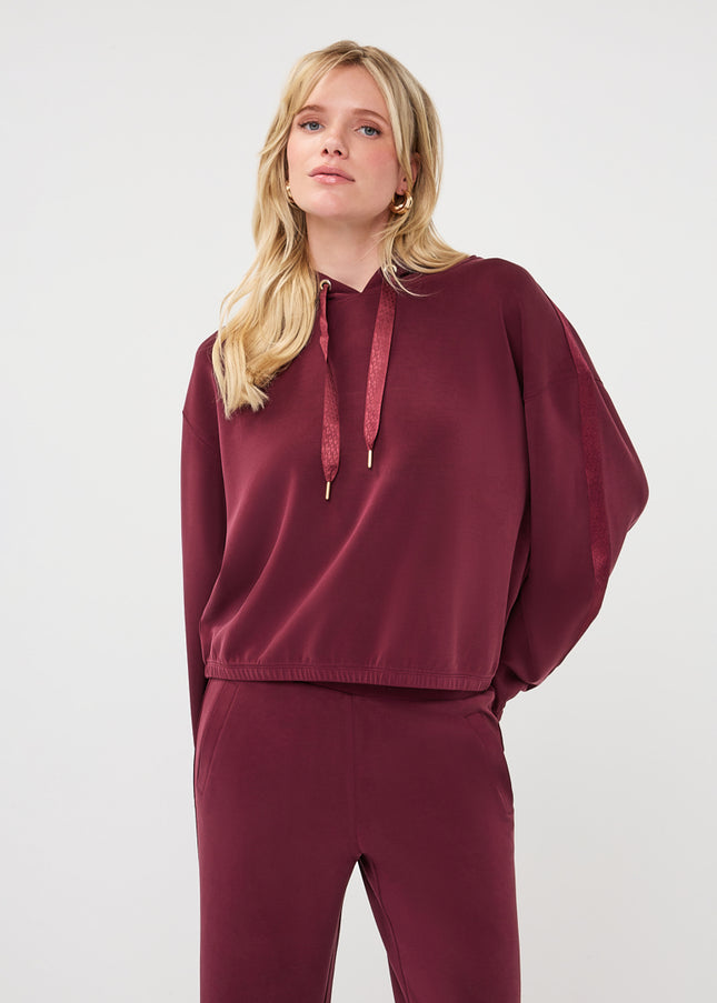 Luxe Modal Hooded Sweatshirt - Merlot