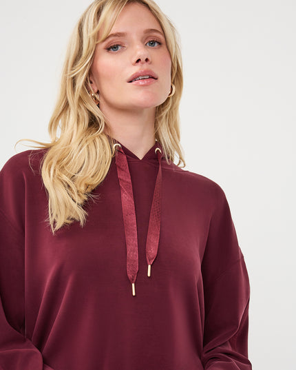 Luxe Modal Hooded Sweatshirt - Merlot