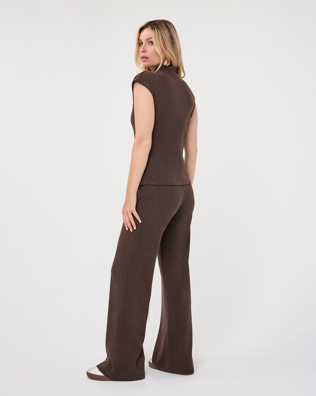Straight Leg Knit Trouser - Cacao