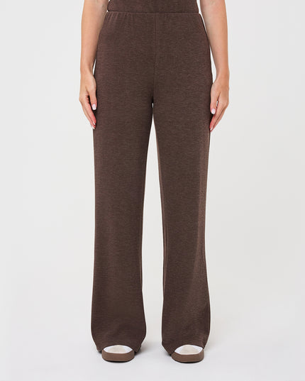 Straight Leg Knit Trouser - Cacao