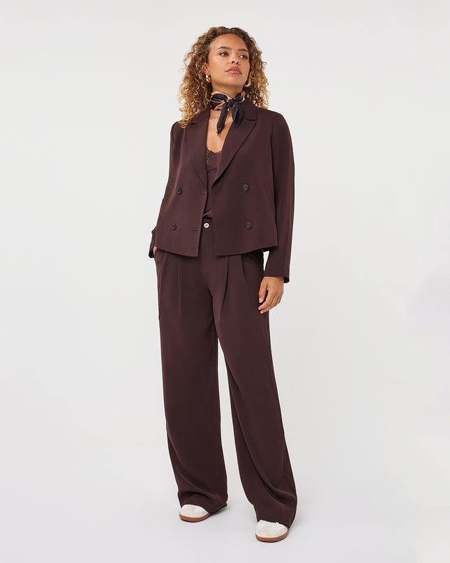 Cropped Blazer - Cacao