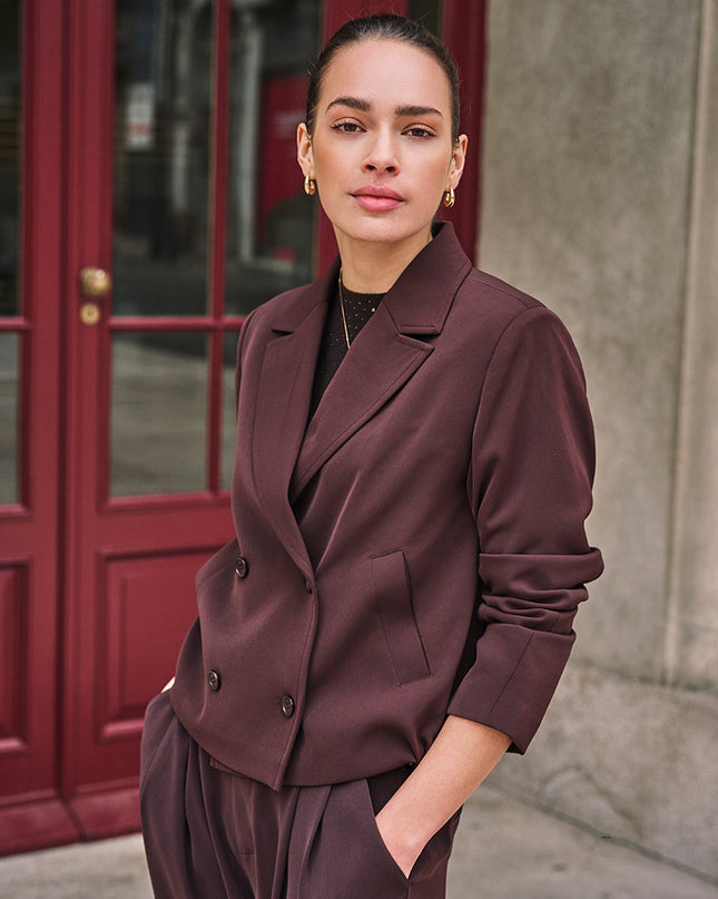 Cropped Blazer - Cacao
