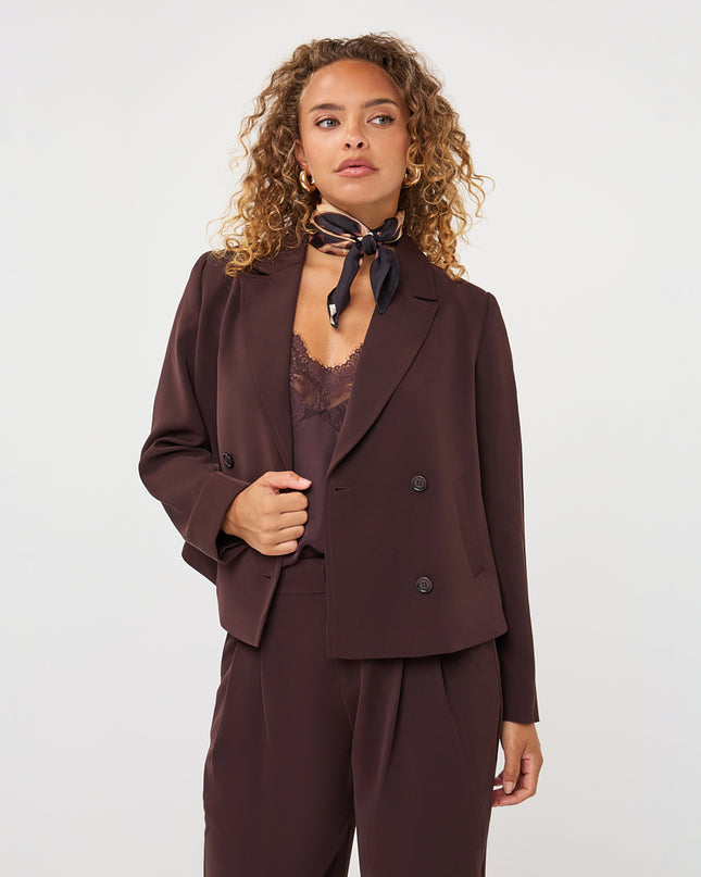 Cropped Blazer - Cacao