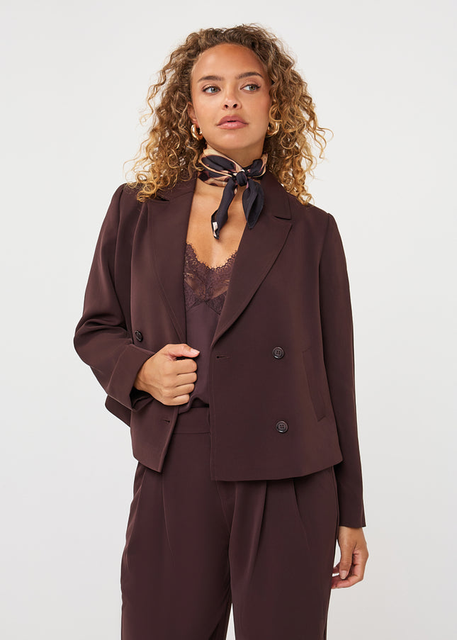 Cropped Blazer - Cacao