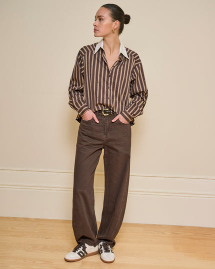 Barrel Leg Jean - Cacao