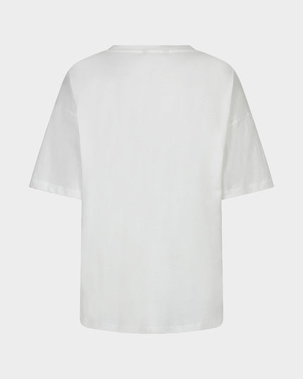 'Galerie' T-Shirt ' Off White/Merlot