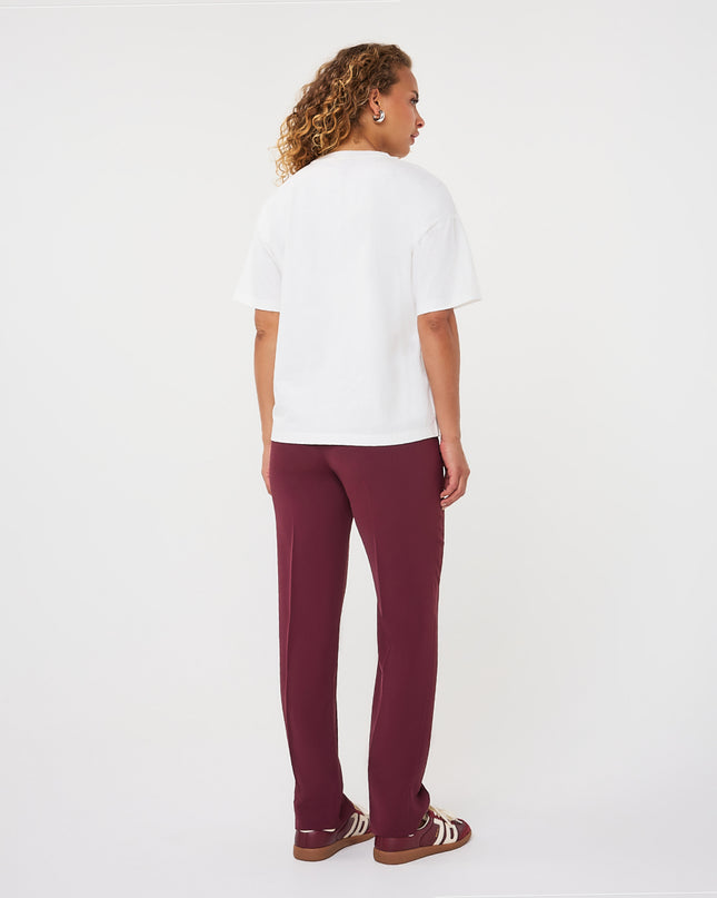 'Galerie' T-Shirt ' Off White/Merlot