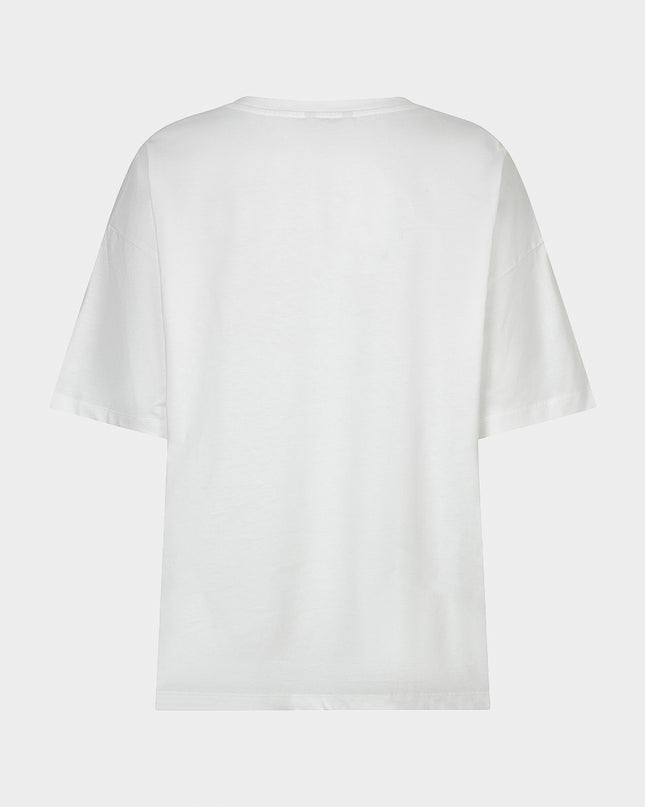 'Forms' Foiled T-Shirt - Merlot/White