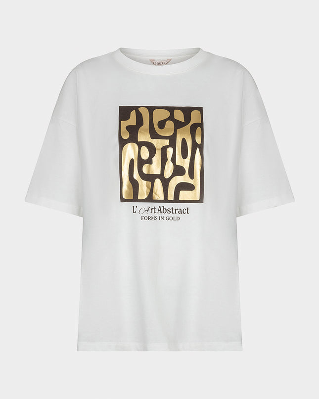 'Forms' Foiled T-Shirt - Cacao