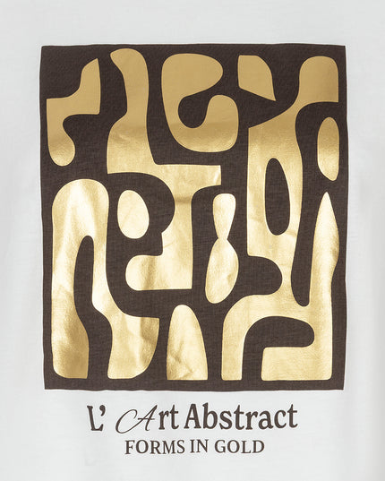 'Forms' Foiled T-Shirt - Cacao