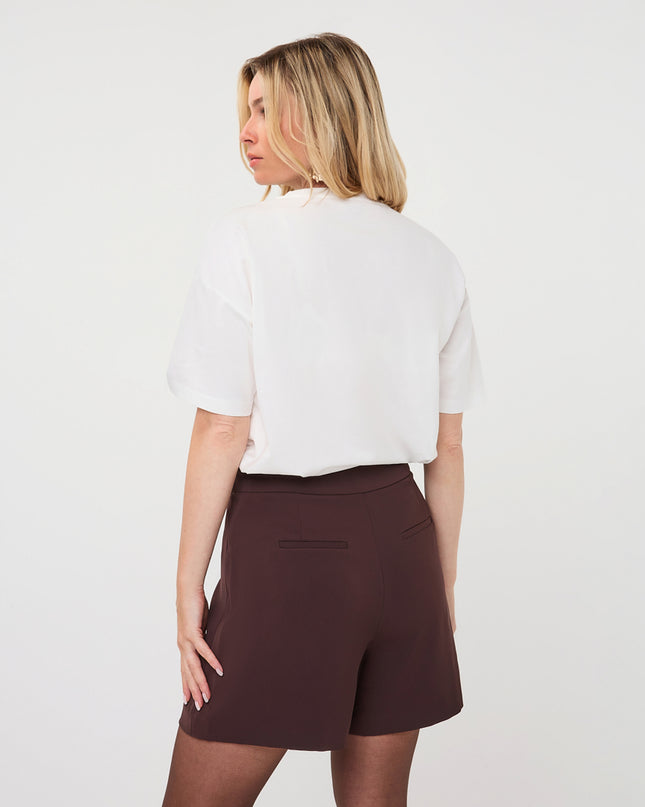 'Forms' Foiled T-Shirt - Cacao